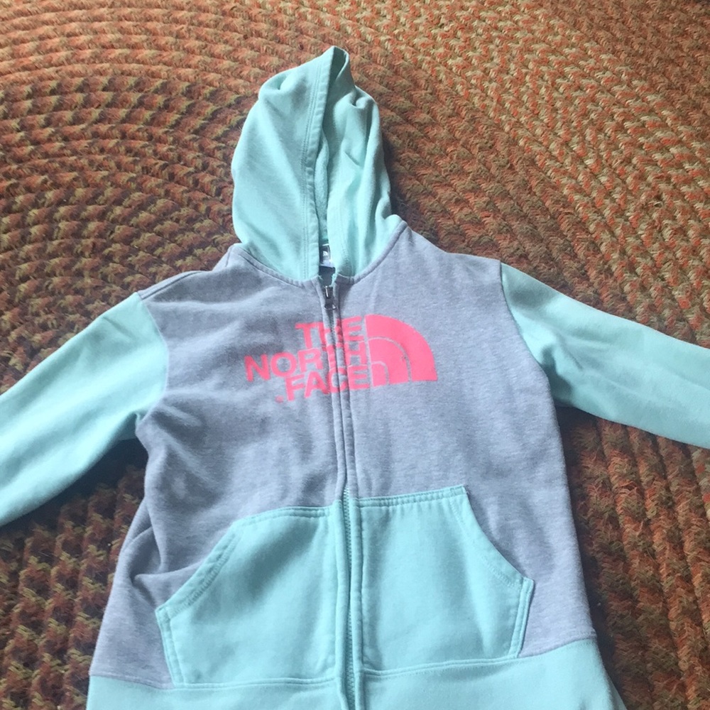 Girls north face sweat jacket